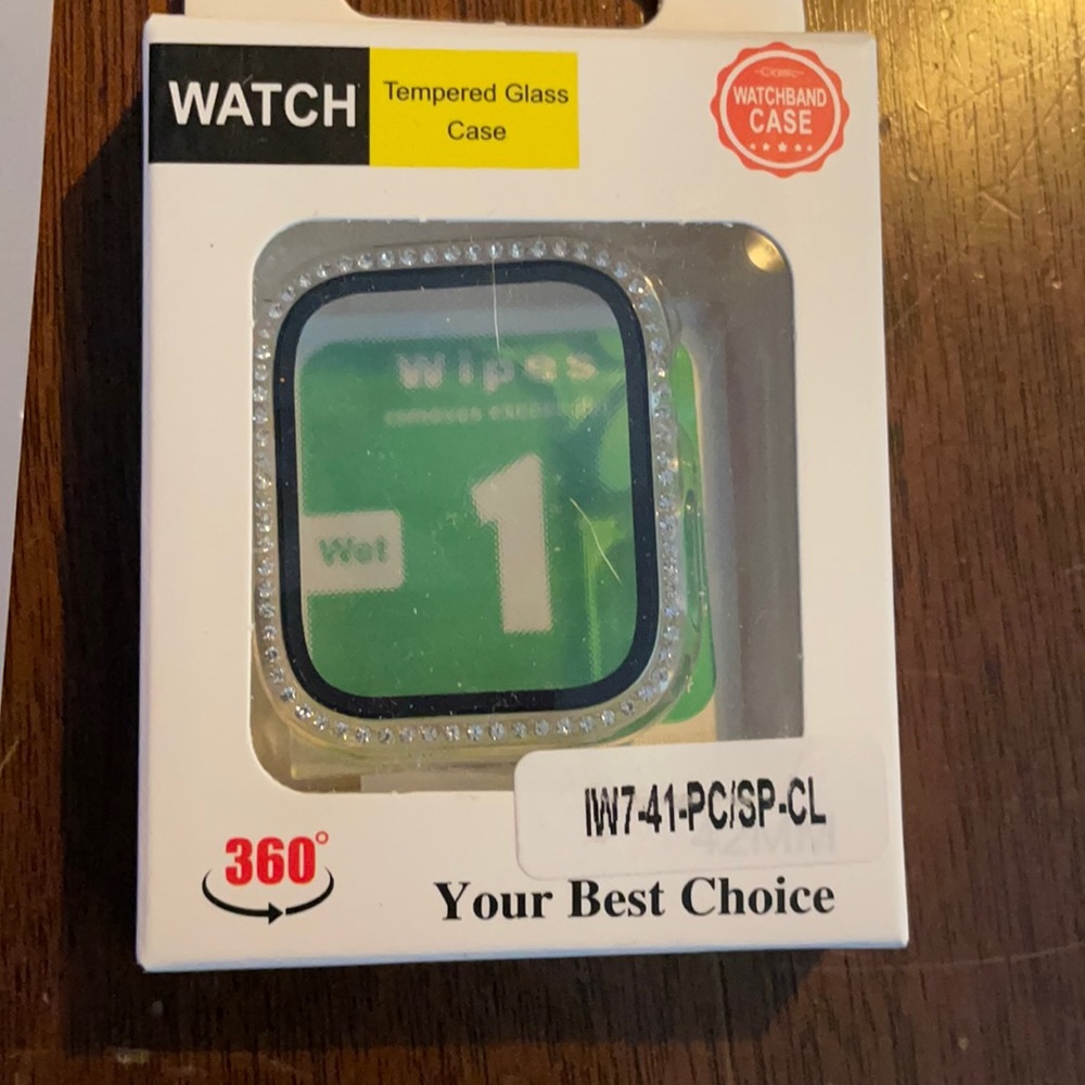 apple watch band with tempered glass case